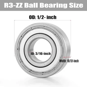 R3-Zz RS Bearing 4.763x12.7x3.97mm High-Performance Miniature Ball Bearing offers precise 4.763x12.7x3.97mm sizing, high performance for compact machinery, ensuring smooth rotation in small-scale applications with durable design.